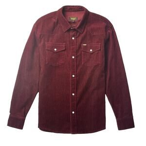 Seager Reagan Pearl Snap Western Shirt Men's XL Corduroy 100% Cotton Plum NEW